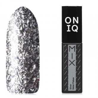 Гель-лак ONIQ Mix №106, Silver Metal Flakes