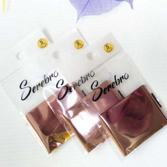 Serebro, Фольга для дизайна ногтей, №05, розовое золото
