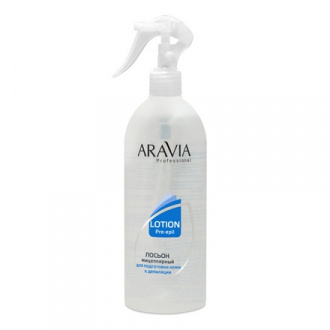 ARAVIA Professional, Мицеллярный лосьон для подготовки кожи к депиляции, 500 мл