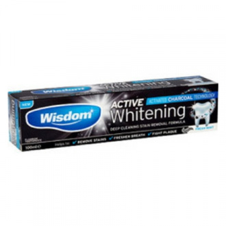 Wisdom, Зубная паста Active Whitening Charcoal, 75 мл