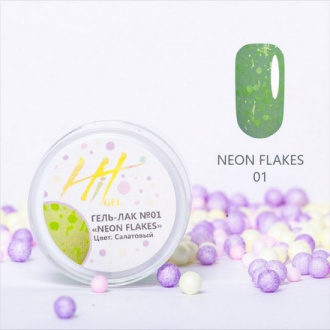 Гель-лак HIT Gel Neon Flakes №01