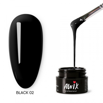 AWIX Professional, Гель-краска №02, черная