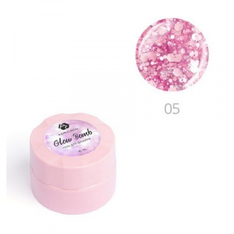 ADRICOCO, Гель Glow Bomb №5, «Розовый кристалл»