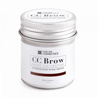 Lucas' Cosmetics, Хна для бровей CC Brow, темно-коричневая, в баночке, 10 г