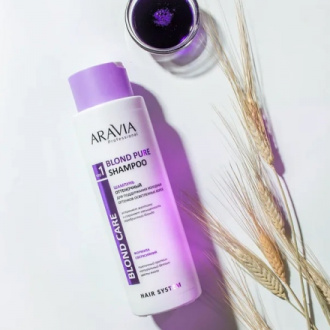 ARAVIA Professional, Оттеночный шампунь для волос Blond Pure, 400 мл