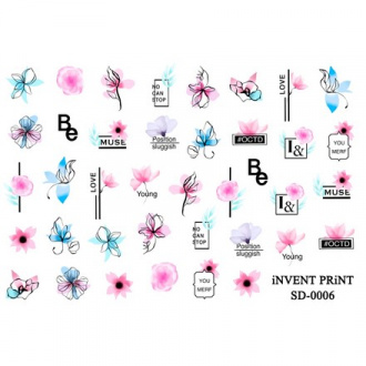 iNVENT PRiNT, Слайдер-дизайн «Цветы. Надписи. Геометрия» №06