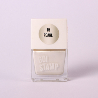 Go!Stamp, Лак для стемпинга №15, Pearl