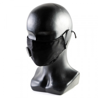 Lucky, Защитная маска с клапаном, черная, 1 шт.