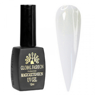 Global Fashion, Гель для наращивания ногтей Magic Extension №02, с шиммером, 12 мл