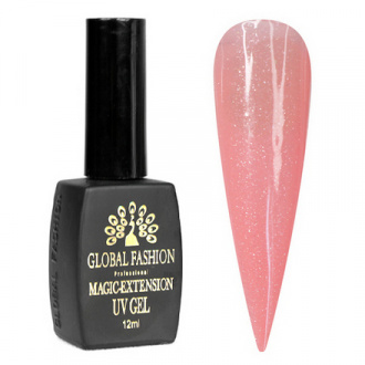 Global Fashion, Гель для наращивания ногтей Magic Extension №12, с шиммером, 12 мл