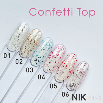 NIK Nails, Топ Confetti №06