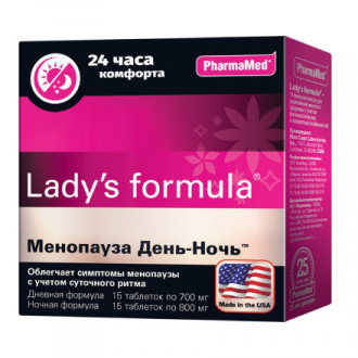 Lady's Formula, Комплекс при климаксе «Менопауза день-ночь», 30 таблеток