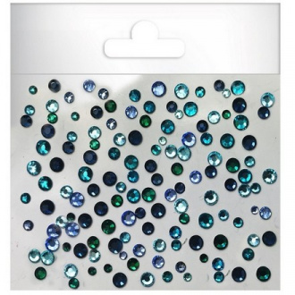 Puf, Стразы стеклянные Mix Blue + Green, 400 шт.