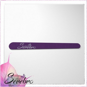 Набор, Serebro, Пилка для натуральных ногтей, тонкая, фиолетовая 100/180, 10 шт.