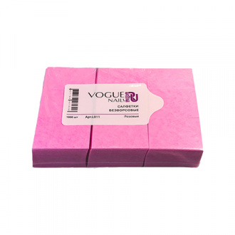 Vogue Nails, Безворсовые салфетки, розовые, 1000 шт.