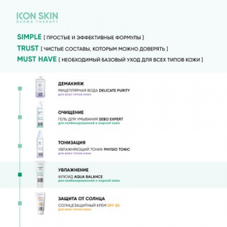 Icon Skin, Крем для лица Aqua Balance, 75 мл