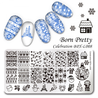 Born Pretty, Пластина для стемпинга Celebration BPX-L008