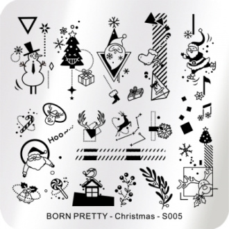 Born Pretty, Пластина для стемпинга Christmas BP-S005