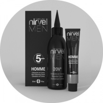 Nirvel Professional, Краситель для волос мужской Homme Hair Colouring Cream, G-7 Светло-серый