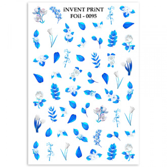iNVENT PRiNT, Фольгированный слайдер «Цветы. Листья. Веточки» №FOiL-095