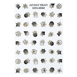 iNVENT PRiNT, Слайдер-дизайн «Новый год. Зима. Золотые снежинки» №SDNF-96