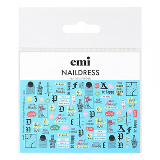 EMI, Слайдер-дизайн Naildress №100 «Шрифты»