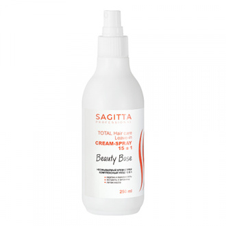 Sagitta, Крем-спрей 15 в 1 Beauty Base Total Hair Care Leave-in, 250 мл