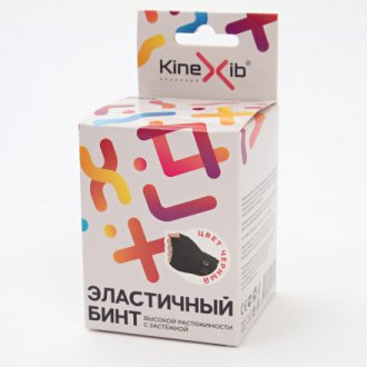 Kinexib, Эластичный бинт Kinexib, 7,5 см, черный