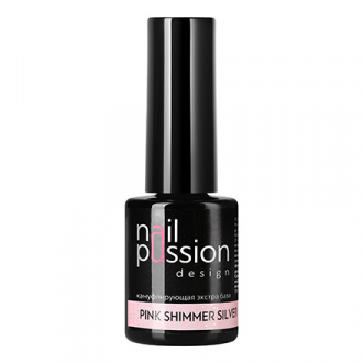 Nail Passion, База Pink Shimmer Silver, 10 мл
