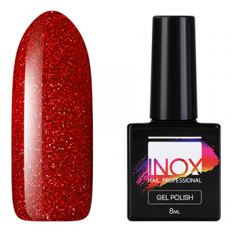 INOX nail professional, Гель-лак №96, Красный турмалин