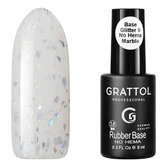 Grattol, База Rubber Glitter №9, Marble