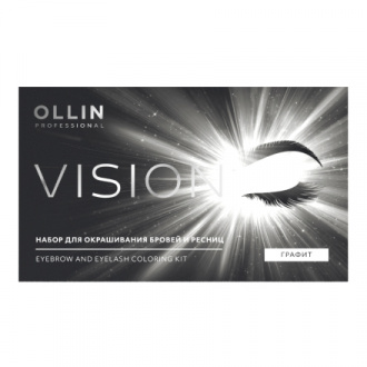 OLLIN, Набор для окрашивания бровей и ресниц Vision, графит