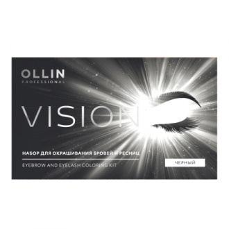 OLLIN, Набор для окрашивания бровей и ресниц Vision, черный