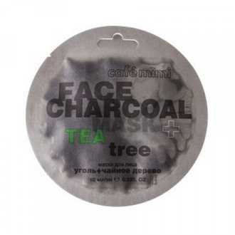 Cafemimi, Маска для лица Charcoal + Tea Tree, 10 мл (УЦЕНКА)