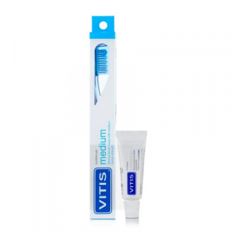 DENTAID, Зубная щётка Vitis Medium + Зубная паста Vitis, 15 мл