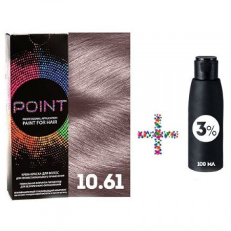 POINT, Крем-краска для волос 10.61 и крем-окислитель 3%