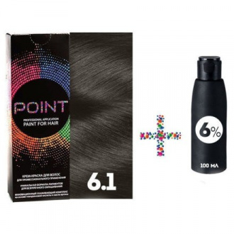POINT, Крем-краска для волос 6.1 и крем-окислитель 6%