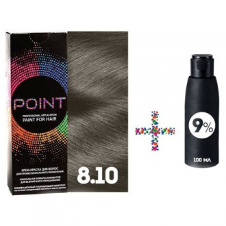 POINT, Крем-краска для волос 8.10 и крем-окислитель 9%