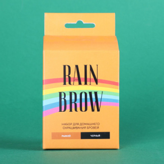RainBrow, Набор для окрашивания бровей, черный и рыжий