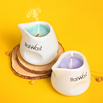 Italwax, Массажная свеча-масло с запахом лаванды Nirvana, 50 мл
