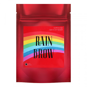 RainBrow, Краска для бровей с окислителем, Dark Brown, 5х15 г