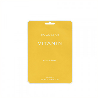 Kocostar, Маска для сияния кожи Vitamin, 25 г (УЦЕНКА)