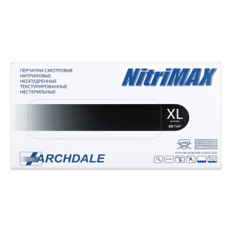 NitriMAX, Перчатки нитриловые черные, размер XL