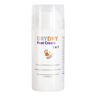 DRY DRY, Мультифункциональный крем для ухода за кожей стоп Foot Cream 3 in 1, 100 мл (УЦЕНКА)
