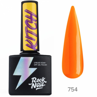 Гель-лак RockNail RockNail Kitch 754 - Оранжевый, 10 мл