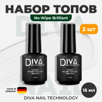 Diva Nail Technology, Набор Top Brilliant 15 мл, 2 шт.
