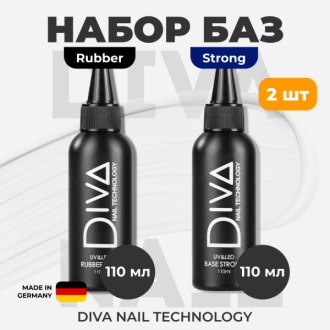 Diva Nail Technology, Набор Rubber base и Strong Base, 110 мл