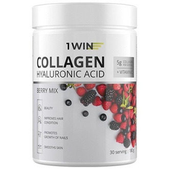 1WIN, Коллаген Hualuronic Acid + Vitamin C «Ягодный микс», 180 г (УЦЕНКА)