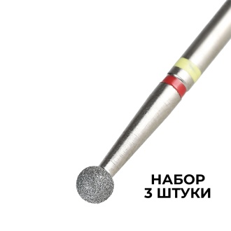 Набор, KrasotkaPro, Фреза сферическая, D = 3,1 мм, 3 шт.