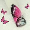 Дизайн «Бабочка» гель-лаками Haruyama